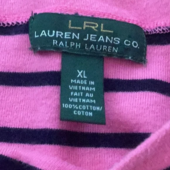 LRL Ralph Lauren pink and black top - Picture 5 of 7